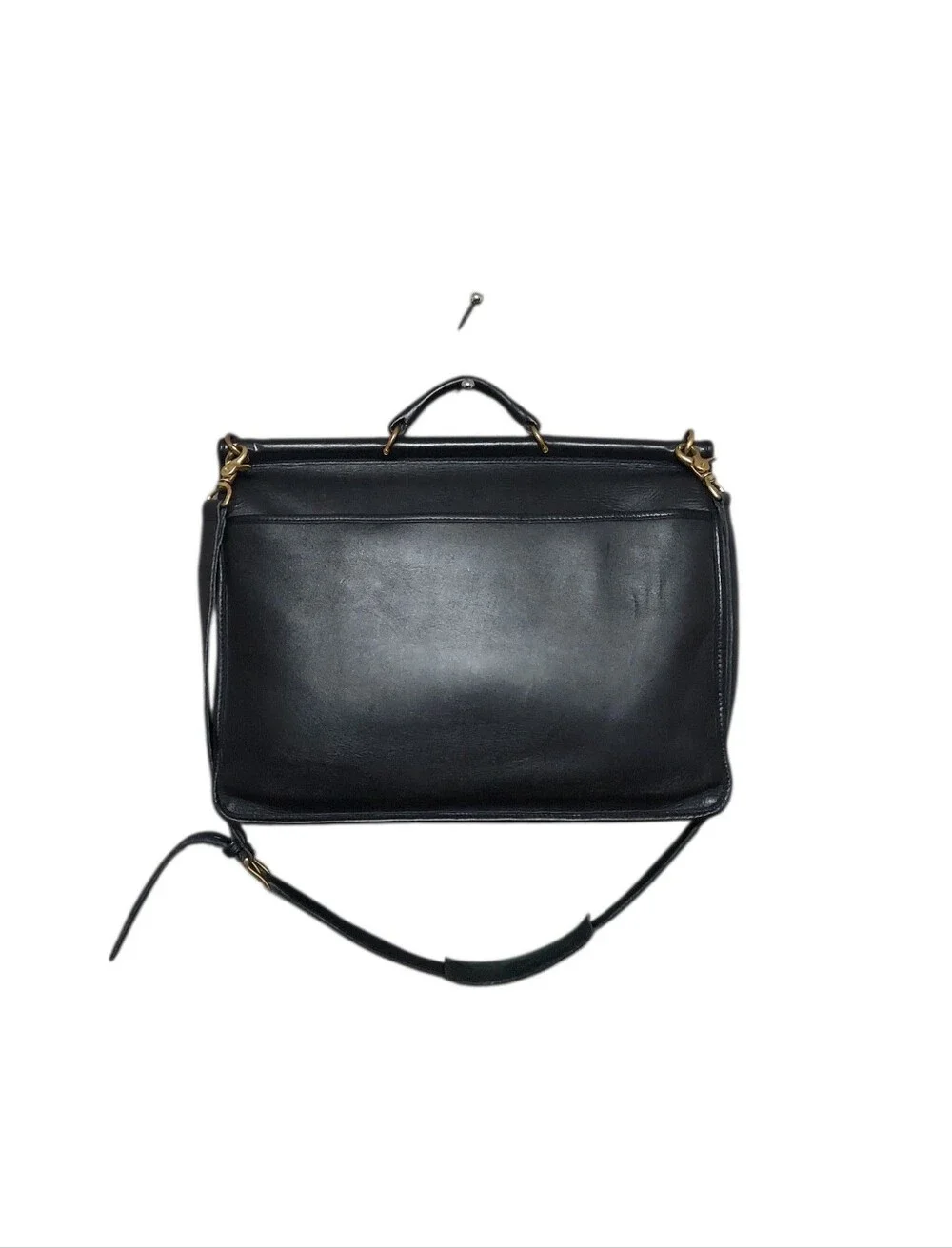 Coach Vintage 1998 Beekman Briefcase Leather W/ Brass Turnlock HW Gently Loved